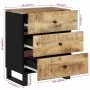 Mango plywood wood nightstand 50x33x62 cm by vidaXL, Nightstands - Ref: Foro24-350660, Price: 147,49 €, Discount: %