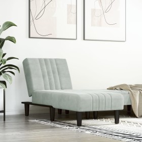Hellgraues Diwansofa aus Samt von vidaXL, Tagesbetten - Ref: Foro24-352826, Preis: 153,04 €, Rabatt: %