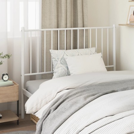 Cabecero de metal blanco 107 cm de vidaXL, Cabeceros y pies de cama - Ref: Foro24-350961, Precio: 27,09 €, Descuento: %