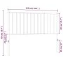 White metal headboard 107 cm by vidaXL, Headboards and footboards - Ref: Foro24-350961, Price: 26,62 €, Discount: %