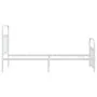 Metal bed frame with headboard and footboard white 90x200 cm by vidaXL, Beds and slatted bases - Ref: Foro24-352638, Price: 8...