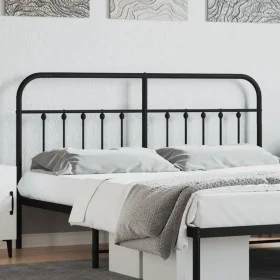 Black metal headboard 180 cm by vidaXL, Headboards and footboards - Ref: Foro24-352614, Price: 47,15 €, Discount: %