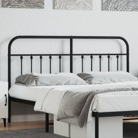 Cabecero de metal negro 180 cm de vidaXL, Cabeceros y pies de cama - Ref: Foro24-352614, Precio: 49,72 €, Descuento: %