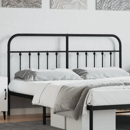 Kopfteil aus schwarzem Metall, 180 cm von vidaXL, Kopf- und Fußteile - Ref: Foro24-352614, Preis: 48,81 €, Rabatt: %