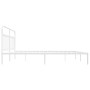 Metallbettgestell mit weißem Kopfteil 193x203 cm von vidaXL, Betten und Lattenroste - Ref: Foro24-352633, Preis: 129,75 €, Ra...