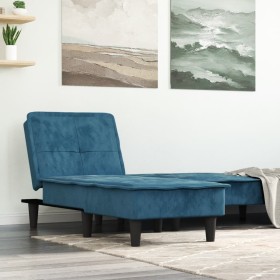 Sofá diván de terciopelo azul
