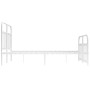Estructura cama metal cabecero y estribo blanco 140x190 cm de vidaXL, Camas y somieres - Ref: Foro24-352645, Precio: 128,71 €...