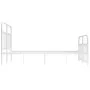 Estructura cama metal cabecero y estribo blanco 140x190 cm de vidaXL, Camas y somieres - Ref: Foro24-352645, Precio: 126,90 €...