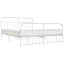 Metal bed frame with headboard and footboard white 183x213 cm by vidaXL, Beds and slatted bases - Ref: Foro24-352650, Price: ...