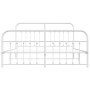 Metal bed frame with headboard and footboard white 183x213 cm by vidaXL, Beds and slatted bases - Ref: Foro24-352650, Price: ...