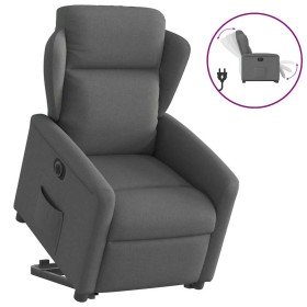Sillón eléctrico reclinable elevable de tela gris oscuro Sillón eléctrico reclinable elevable de tela gris oscuro