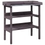 Mesa para plantas con estantes madera abeto gris 78x38x82,5 cm