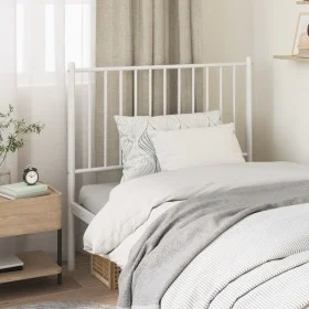 White metal headboard 90 cm by vidaXL, Headboards and footboards - Ref: Foro24-350959, Price: 24,67 €, Discount: %