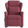 Sillón eléctrico reclinable elevable de tela rojo tinto