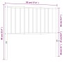 Kopfteil aus weißem Metall, 90 cm von vidaXL, Kopf- und Fußteile - Ref: Foro24-350959, Preis: 25,10 €, Rabatt: %