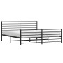 Estructura de cama cabecero y estribo metal negro 180x200 cm de vidaXL, Camas y somieres - Ref: Foro24-352341, Precio: 120,98...