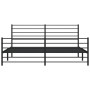 Estructura de cama cabecero y estribo metal negro 180x200 cm de vidaXL, Camas y somieres - Ref: Foro24-352341, Precio: 120,98...