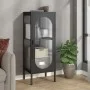 Tall glass and black steel display cabinet 40x35x105 cm by vidaXL, Sideboards - Ref: Foro24-352999, Price: 150,62 €, Discount: %