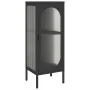 Tall glass and black steel display cabinet 40x35x105 cm by vidaXL, Sideboards - Ref: Foro24-352999, Price: 150,62 €, Discount: %