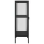 Tall glass and black steel display cabinet 40x35x105 cm by vidaXL, Sideboards - Ref: Foro24-352999, Price: 150,62 €, Discount: %