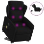 Sillón de masaje eléctrico reclinable elevable tela negro