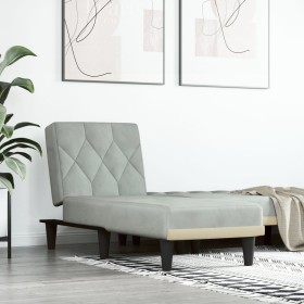 Light Gray Velvet Divan Sofa by vidaXL, Daybeds - Ref: Foro24-352860, Price: 139,60 €, Discount: %