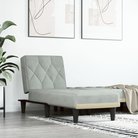 Light Gray Velvet Divan Sofa by vidaXL, Daybeds - Ref: Foro24-352860, Price: 139,60 €, Discount: %