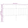 Kopfteil aus weißem Metall, 180 cm von vidaXL, Kopf- und Fußteile - Ref: Foro24-352663, Preis: 45,50 €, Rabatt: %