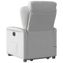 Sillón de masaje eléctrico reclinable elevable tela gris nube