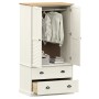 Kleiderschrank VIGO aus massivem Kiefernholz, weiß, 90 x 55 x 176 cm von vidaXL, Kleiderschränke - Ref: Foro24-353164, Preis:...