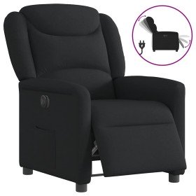 Sillón reclinable eléctrico de tela negro Sillón reclinable eléctrico de tela negro