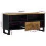 TV-Schrank aus Mangoholz und Sperrholz, 100 x 33 x 46 cm von vidaXL, TV-Möbel - Ref: Foro24-351973, Preis: 82,84 €, Rabatt: %