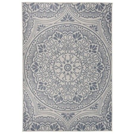 Blau gestreifter Flachgewebe-Außenteppich 160x230 cm von vidaXL, Teppiche - Ref: Foro24-340832, Preis: 57,40 €, Rabatt: %