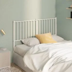 White metal headboard 120 cm by vidaXL, Headboards and footboards - Ref: Foro24-350962, Price: 29,11 €, Discount: %