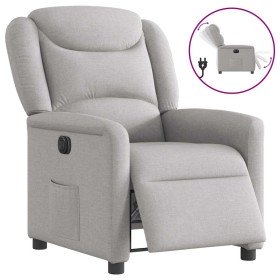 Sillón reclinable eléctrico de tela gris nube Sillón reclinable eléctrico de tela gris nube