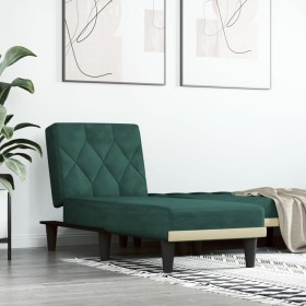 Sofá diván de terciopelo verde oscuro