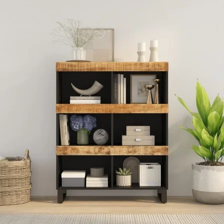Armario auxiliar madera maciza de mango 85x33x107 cm de vidaXL, Mesitas de noche - Ref: Foro24-352901, Precio: 113,52 €, Desc...