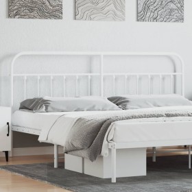 Kopfteil aus weißem Metall, 193 cm von vidaXL, Kopf- und Fußteile - Ref: Foro24-352664, Preis: 47,09 €, Rabatt: %