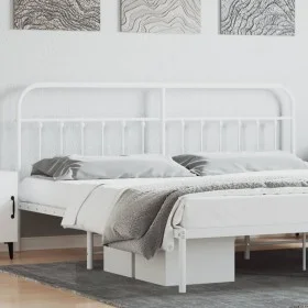 White metal headboard 193 cm by vidaXL, Headboards and footboards - Ref: Foro24-352664, Price: 46,39 €, Discount: %