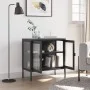 Sideboard aus schwarzem Glas und Stahl, 70 x 35 x 70 cm von vidaXL, Sideboards - Ref: Foro24-353001, Preis: 160,12 €, Rabatt: %