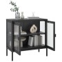 Sideboard aus schwarzem Glas und Stahl, 70 x 35 x 70 cm von vidaXL, Sideboards - Ref: Foro24-353001, Preis: 151,94 €, Rabatt: %
