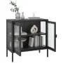 Sideboard aus schwarzem Glas und Stahl, 70 x 35 x 70 cm von vidaXL, Sideboards - Ref: Foro24-353001, Preis: 160,12 €, Rabatt: %