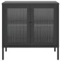 Black glass and steel sideboard 70x35x70 cm by vidaXL, Sideboards - Ref: Foro24-353001, Price: 151,78 €, Discount: %