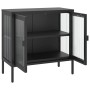 Sideboard aus schwarzem Glas und Stahl, 70 x 35 x 70 cm von vidaXL, Sideboards - Ref: Foro24-353001, Preis: 151,94 €, Rabatt: %