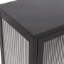 Aparador de vidrio y acero negro 70x35x70 cm de vidaXL, Aparadores - Ref: Foro24-353001, Precio: 151,94 €