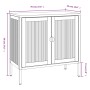 Sideboard aus schwarzem Glas und Stahl, 70 x 35 x 70 cm von vidaXL, Sideboards - Ref: Foro24-353001, Preis: 151,94 €, Rabatt: %