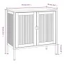 Sideboard aus schwarzem Glas und Stahl, 70 x 35 x 70 cm von vidaXL, Sideboards - Ref: Foro24-353001, Preis: 160,12 €, Rabatt: %