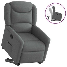 Sillón reclinable elevable de tela gris oscuro Sillón reclinable elevable de tela gris oscuro