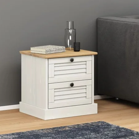 VIGO Nachttisch aus massivem weißem Kiefernholz 42x35x42 cm von vidaXL, Nachttische - Ref: Foro24-353158, Preis: 59,24 €, Rab...