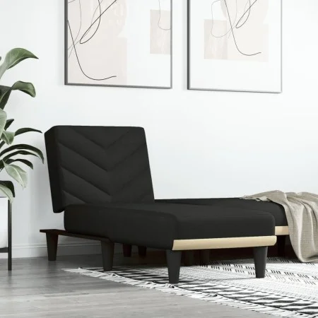 Sofá diván de tela negro de vidaXL, Divanes - Ref: Foro24-352855, Precio: 151,21 €, Descuento: %